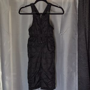 Toddler 3t black & gray snow-bib, like new!